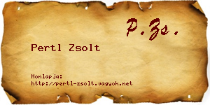 Pertl Zsolt névjegykártya
